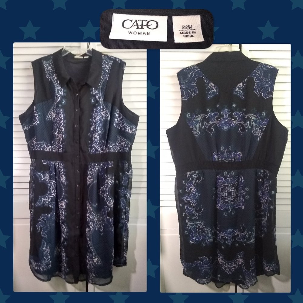 Nice sleeveless dress by Cato size 22W
